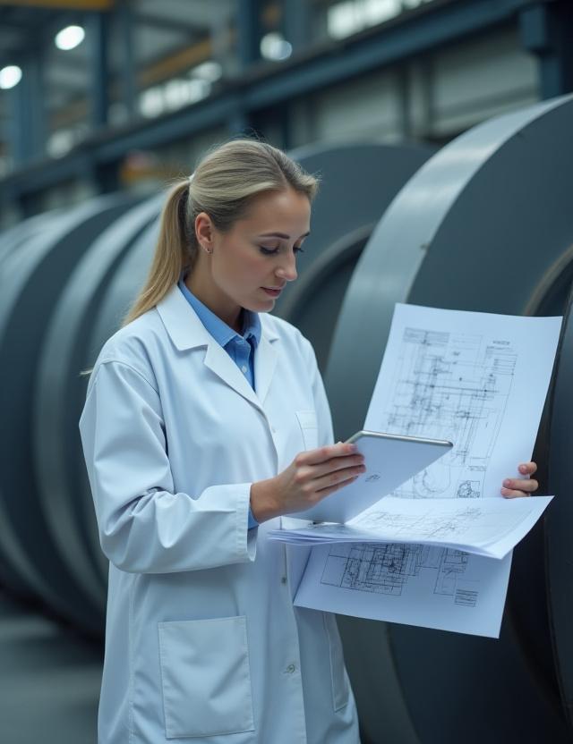 Ingeniør planlægger marine hardware